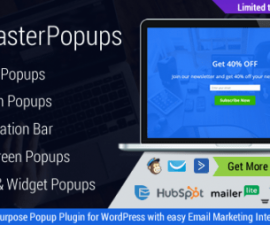 plugins - MasterPopups Multi Purpose Popup Plugin for WordPress with Easy Email Marketing Integration 500x254 270x225