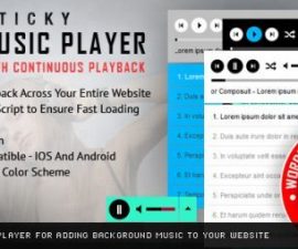 plugins - Sticky HTML5 Music Player WordPress Plugin 500x254 270x225