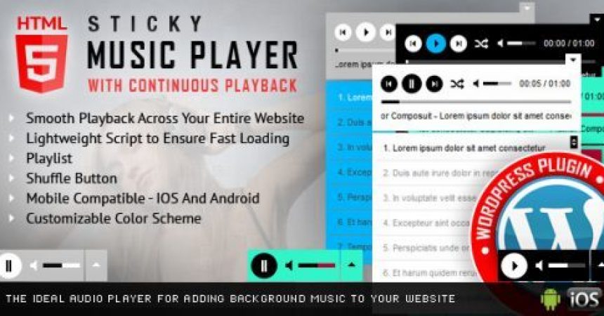 plugins - Sticky HTML5 Music Player WordPress Plugin 500x254 860x450