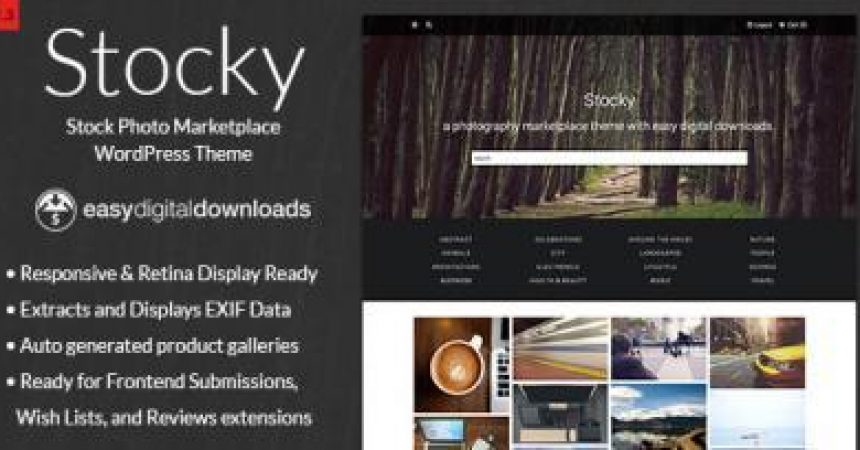plantillas - Stocky A Stock Photography Marketplace Theme 860x450