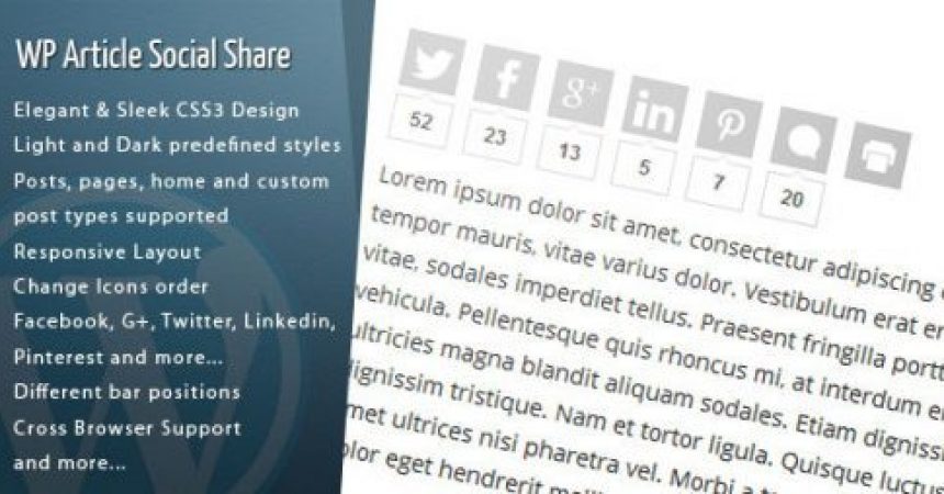 plugins - Wordpress Article Social Share 500x254 860x450