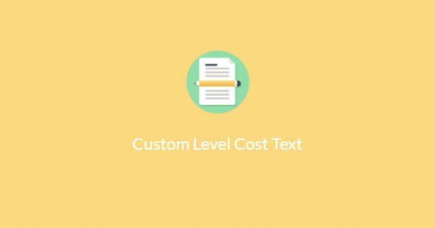 plugins - custom Level Cost 860x450