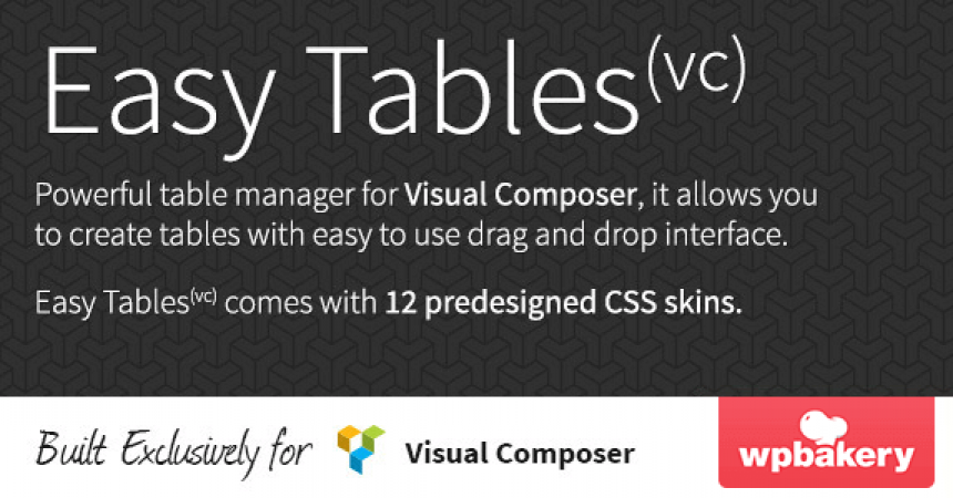 plugins - easy tables 860x450