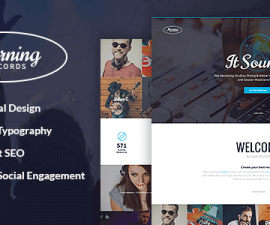plantillas - morning records sound recording studio wordpress theme 270x225