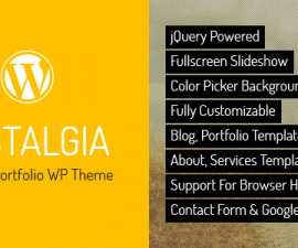 plantillas - nostalgia portfolio wordpress theme 270x225