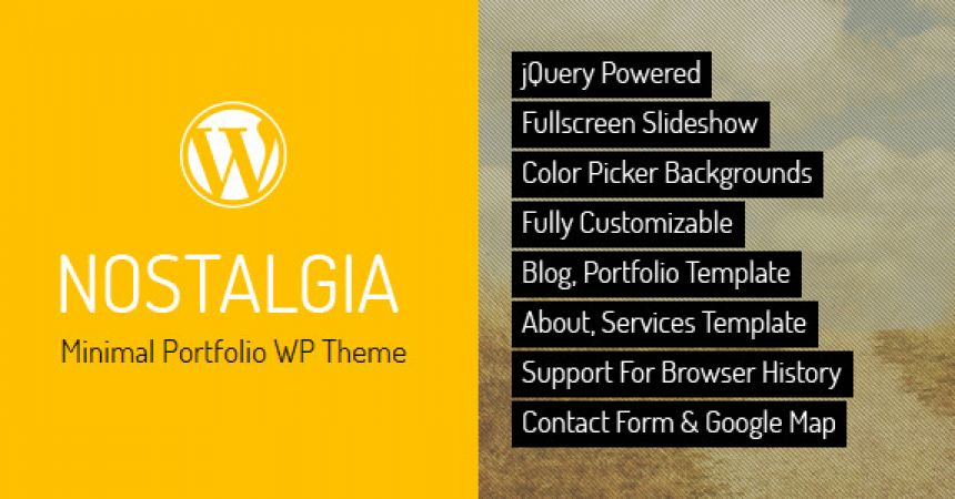 plantillas - nostalgia portfolio wordpress theme 860x450
