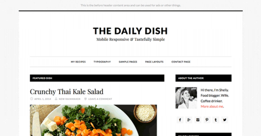 plantillas - studiopress daily dish pro 860x450