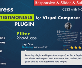 plugins - testimonials showcase for visual composer 270x225