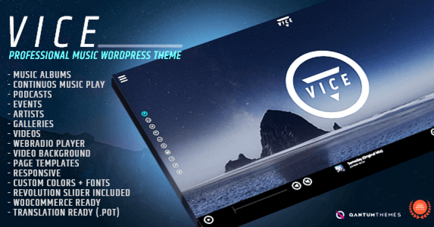plantillas - vice music band dj and radio wordpress theme 860x450
