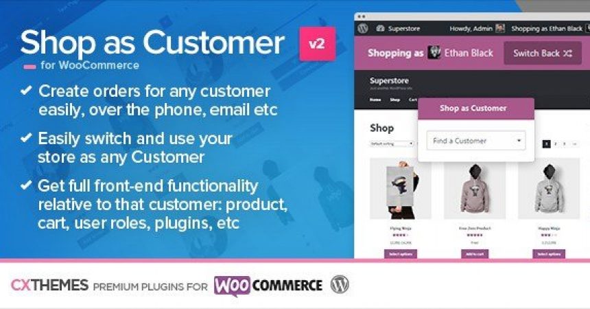plugins - woocommerce shop as customer inline 860x450