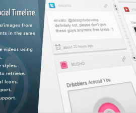 plugins - wordpress social timeline 270x225