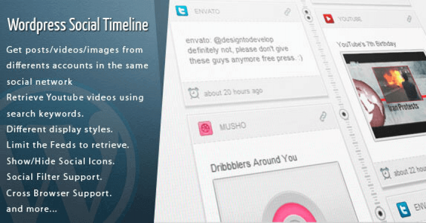 plugins - wordpress social timeline 860x450